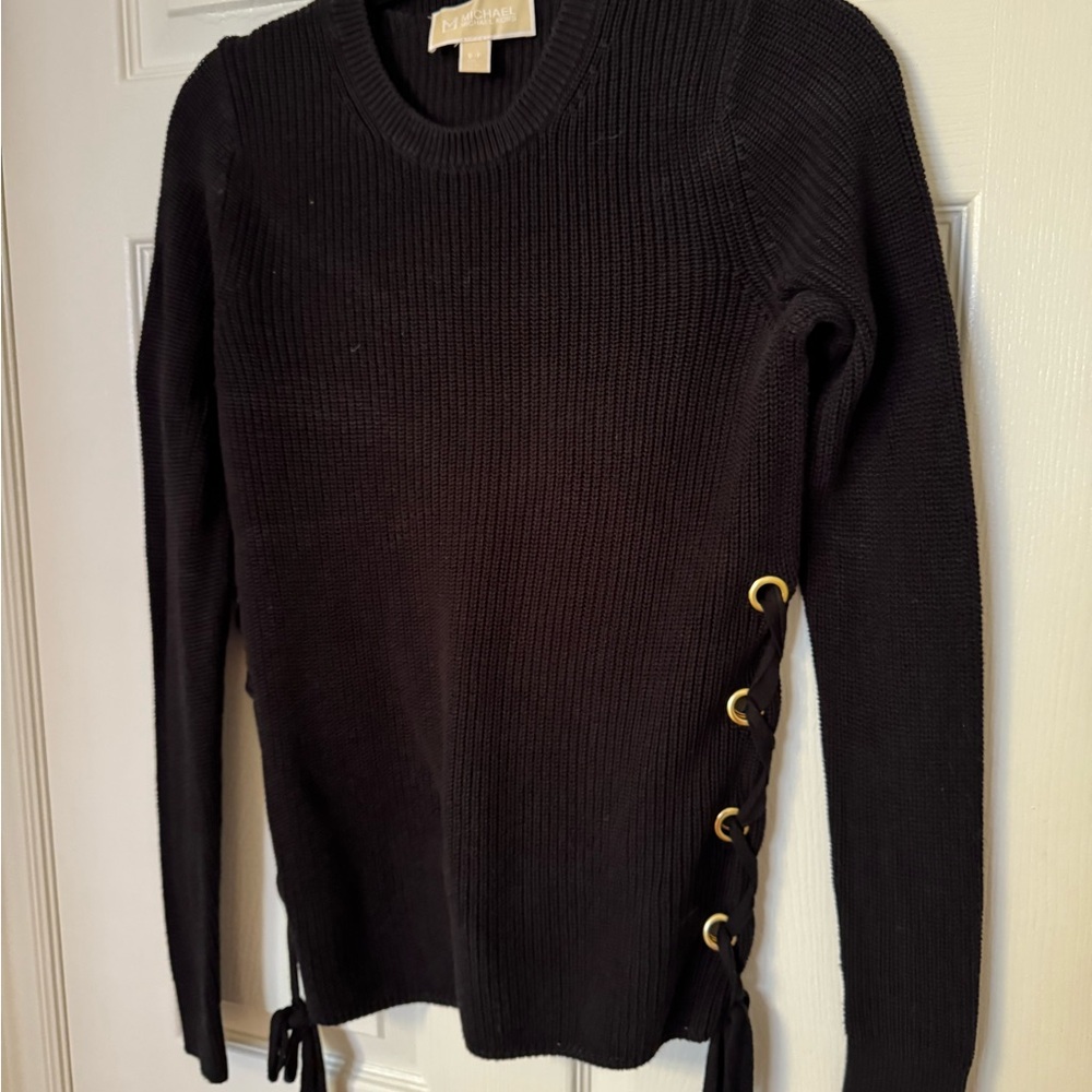 Michael Kors Black Ribbed Sweater